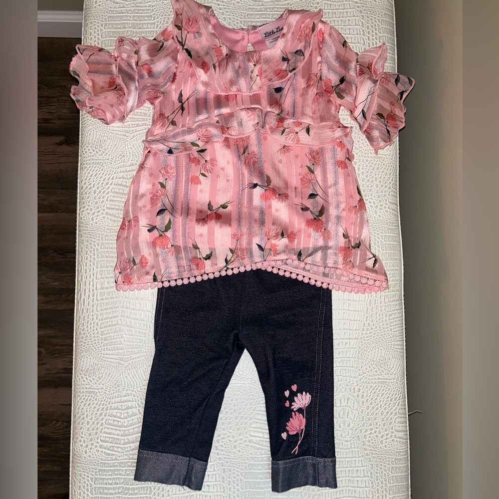 Little Lass Floral Outfit- 18 mo